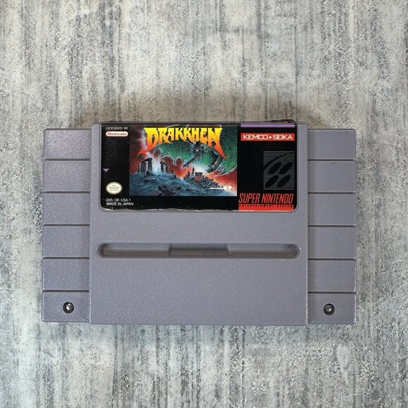 Drakkhen (Super Nintendo, 1991) Super NES SNES Authentic Cartridge only - Picture 1 of 4